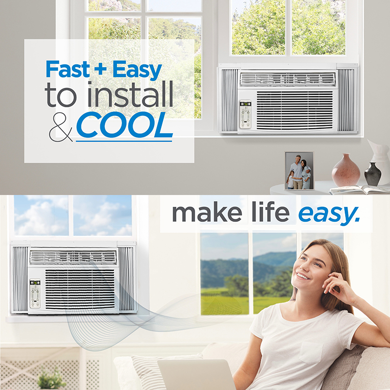 OEM Top-Quality 12000 BTU Auto Swing Window Air Conditioners with Remote Control manufacture